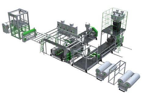 PE, TPO, S-PVC GEOMEMBRANE, WATER PROOFING SHEET EXTRUSION LINE-min